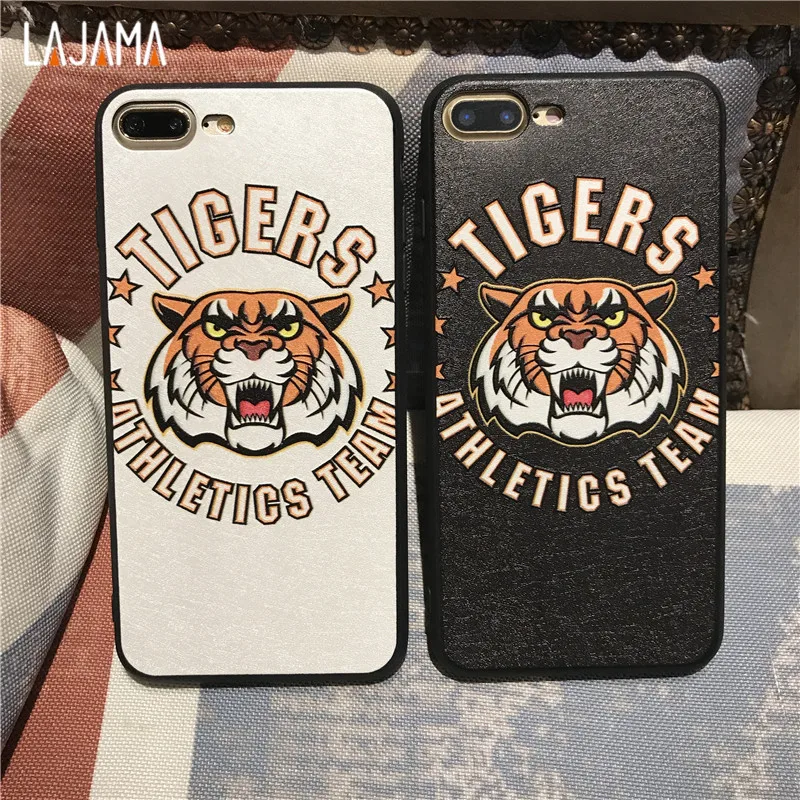 Lajama 3D Мягкий ТПУ силиконовый чехол для телефона s Apple iPhone 6s 6 плюс 7 8 Plus X Тигр