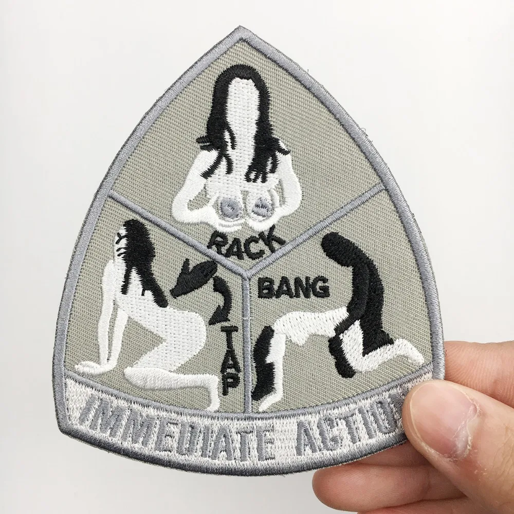 Immediate Action Tap Rack Bang Military Patch Iron on Uniform Morale Military
