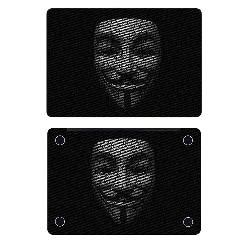 V для Vendetta ноутбука Наклейка кожа для Macbook Наклейка Pro Air retina 1" 12" 1" 15" Mac поверхность Книга защитный полный Чехол Кожа