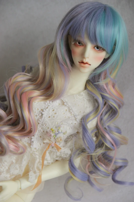1 3 Bjd doll wig colored ice cream candy color 3 HARAJUKU vintage young girl kinkiness