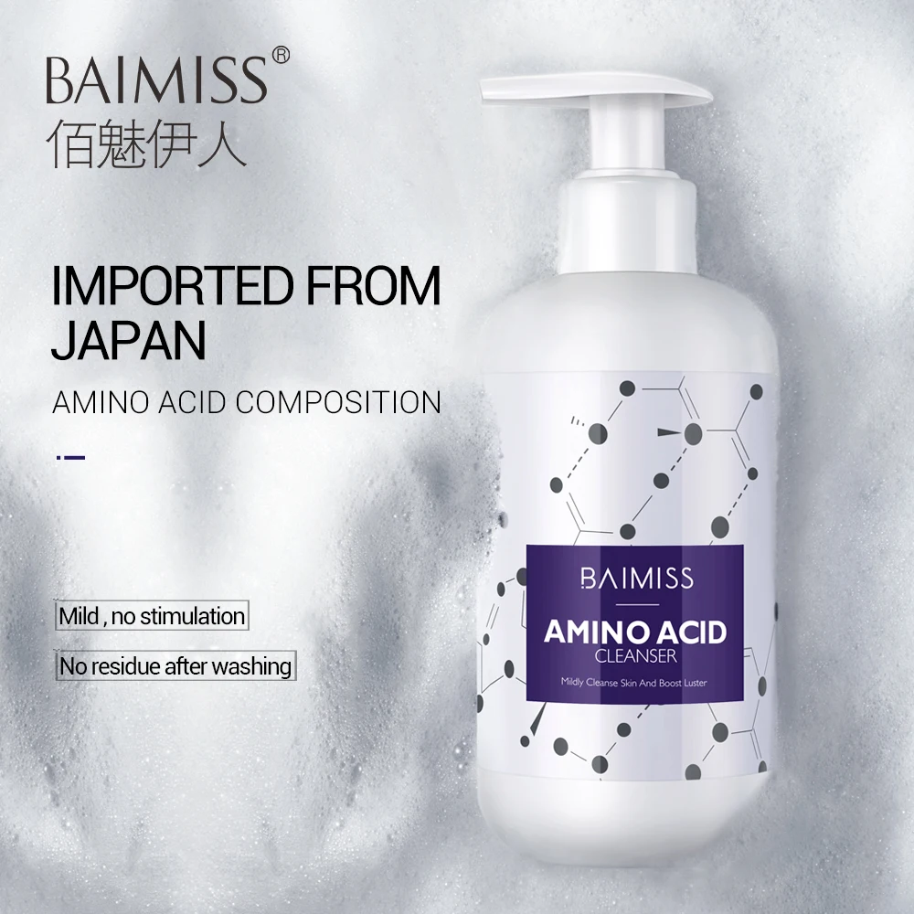 

BAIMISS 220g Amino Acid Face Cleaner Unisex Facial Washing Makeup Remover Moisturizing Hydrating Remove Acne Whitening Bubble