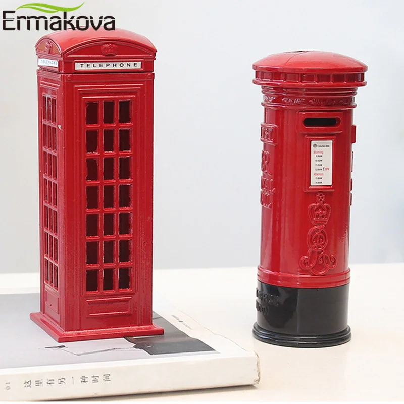 Металлическая лондонская телефонная будка ERMAKOVA почтовый ящик коробка для денег
