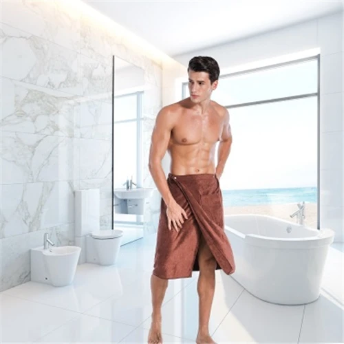 XC USHIO модное мужское переносное волшебное Mircofiber BF банное полотенце с карманом, мягкое пляжное банное полотенце, одеяло Toalla De Bano - Цвет: Коричневый
