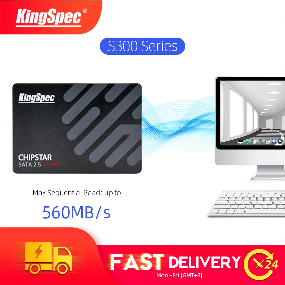 

KingSpec 2.5 SATA3 ssd 128GB 256GB hard disk 512GB 1TB 2TB HD Drive S300 SSD hdd drive for desktop notebook laptop