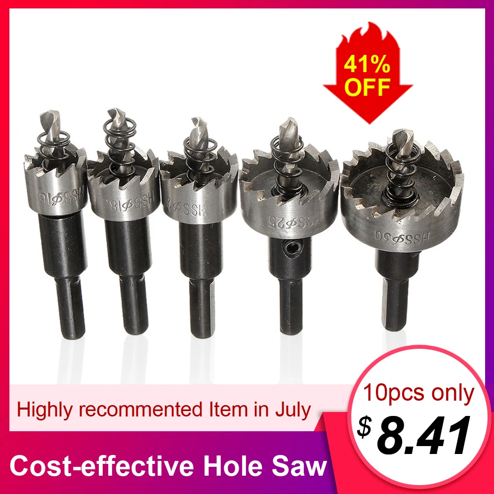 12-80mm HSS Hole Saw Tooth Cutter Drill Bits Set Stainless Steel Metal Cutting