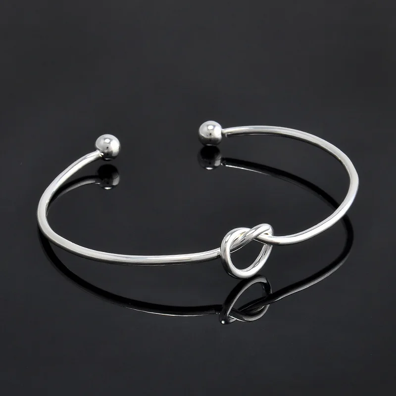 L231 модные браслеты-манжеты с узелком и ювелирные женские браслеты Pulseira простые глянцевые открытые браслеты, браслеты, подарок на день Святого Валентина