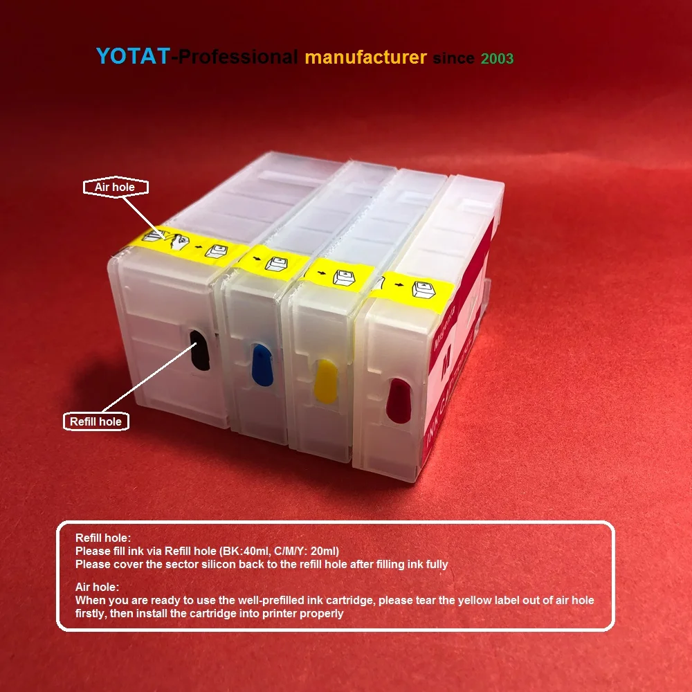 YOTAT 1 комплект пустых пополняемых чернильных картриджей для Canon MAXIFY MB2020 MB2320 MB2120