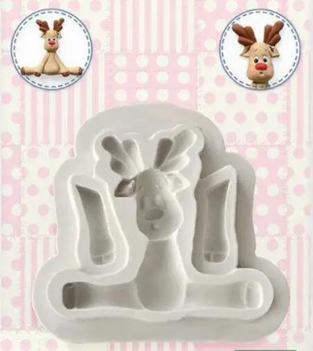 

Luyou 3D Silicone Fondant Mold Christmas Deer Shape Cake Mold Kitchen Bakery Baking Tools, Baking Tools For Cakes FM1512