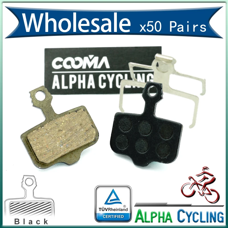 Bicycle Disc brake Pad for AVID Elixir R, CR, CR Mag, 1/3/5/7/9, X.0, XX Disc Brake, Resin Black, 50 Pairs, BP001 photo