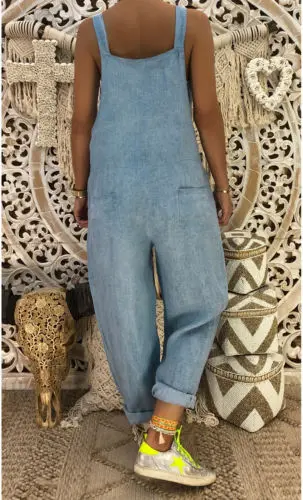 Fashion Women Sleeveless High Street Playsuits Overalls Straps Jumpsuit Romper Straight Trousers NEW Plus Size S-2XL