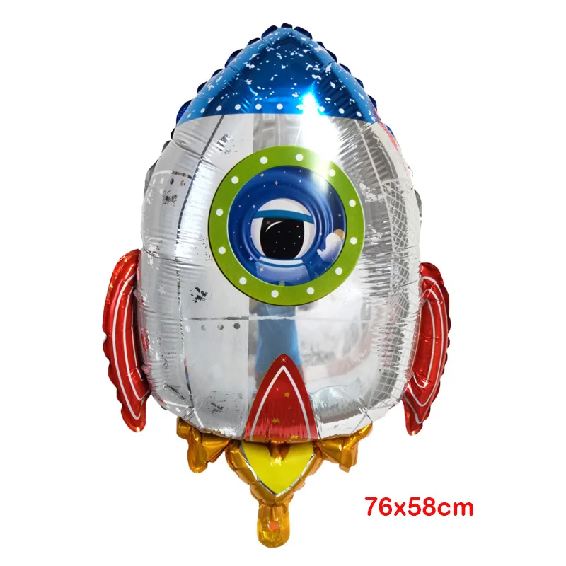 5 шт./компл. мультфильм ракета Фольга набор воздушных шариков с 32 дюйма Красного синего цвета, с изображением ракеты, воздушные шары День рождения украшения детского дня рождения, воздушные шары, принадлежности для