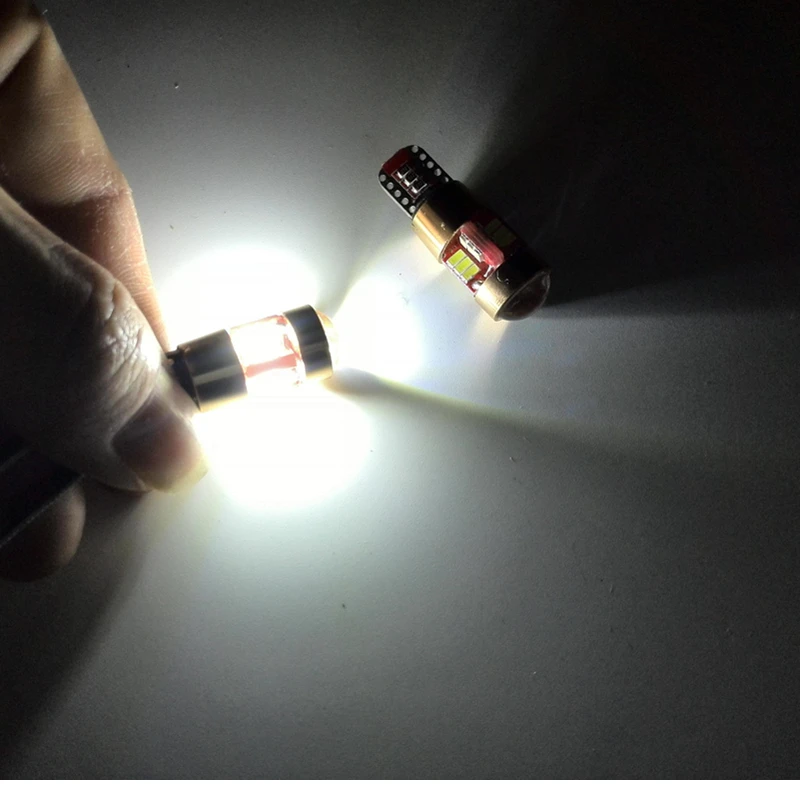 WLJH 2x Error Free Car LED Light W5W T10 SMD Len Lamp Bulb Side for FIAT 500 Punto Stilo Palio Bravo Ducato Canbus|car light|fiat stilo lightfiat