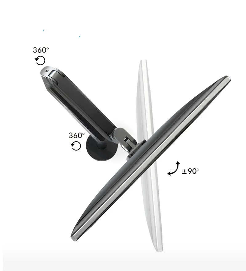Алюминиевый регулируемый по высоте 17-32 дюймов светодиодный держатель для ЖК-монитора кронштейн с поворотом на 360 градусов для компьютерного монитора OZ-1