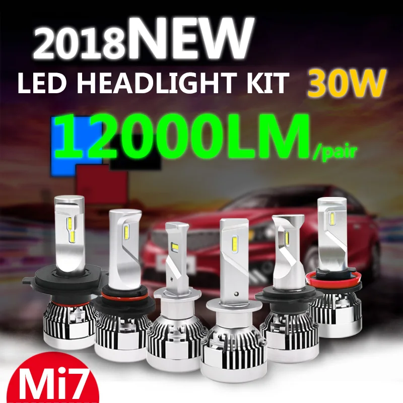 2*60W Canbus H1 H4 H7 H8 9005 H11 PSX24W Led Car Truck DIY Headlight Kits Automobile Bulb With ZES II LumiledsLUXEON Chip Lamps |