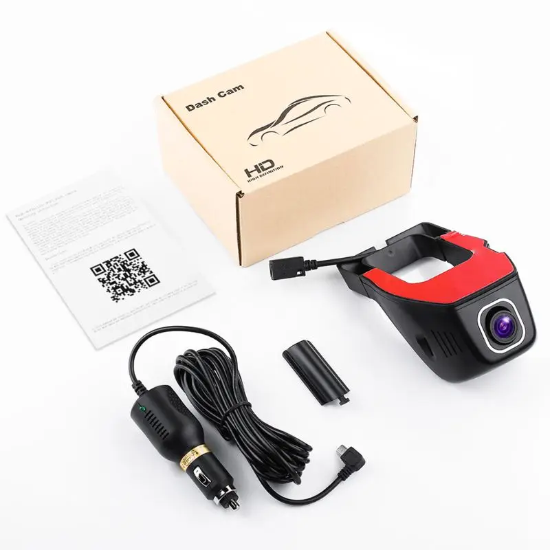 

1 Set HD 1080P Mini Driving Recorder WiFi App Control Wide Angle Dashboard DVR Camera Dash Cam G-sensor Video Recorders