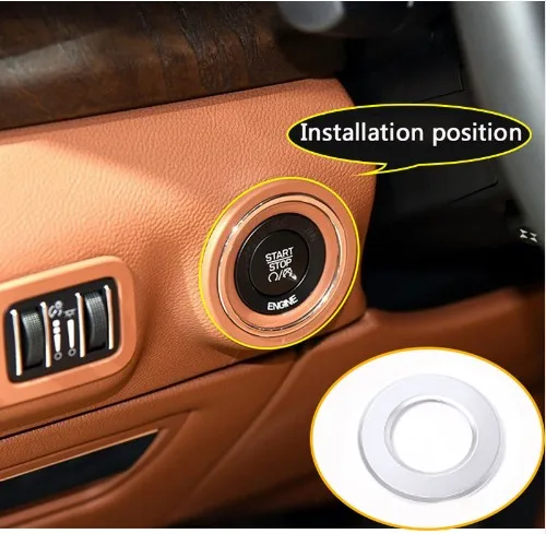 

For Maserati Ghibli Quattroporte Car Styling ABS Matt Silver Engine Start Decoration Ring Frame Trim Car Accessories