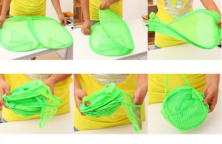 Cesto Lavanderia Pop-Up Pieghevole | In Rete Nylon 36x36x58cm | Per Vestiti E Giocattoli - Foto 2