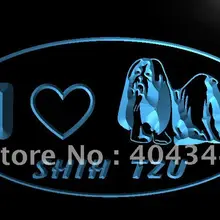 LK232-я люблю шин тцу собака Pet светодиодный знак неонового света