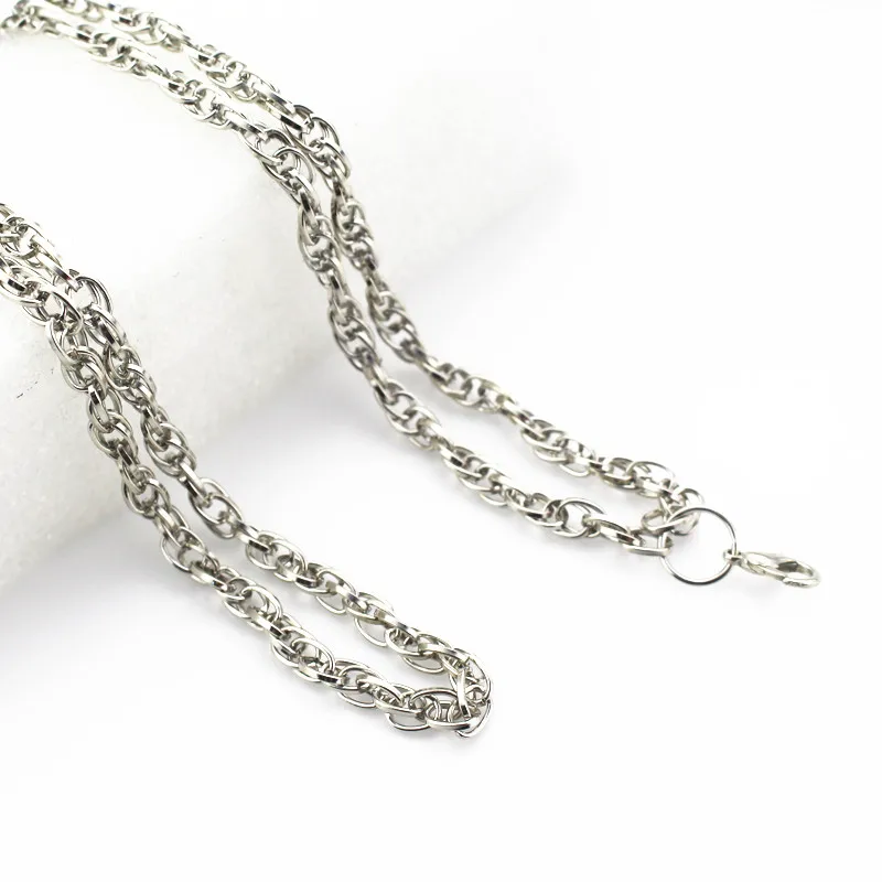 10pcs Silver Chains Necklace Jewelry Necklace 60cm Chains lobster clasp