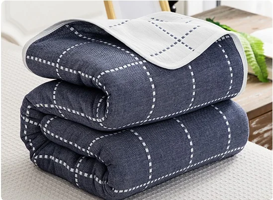 

Flamingo Letter Printed 6 Layers Gauze Cotton Air Condition Summer Quilt Soft Blanket Patchwork Quilting for Adults Kids Bedding