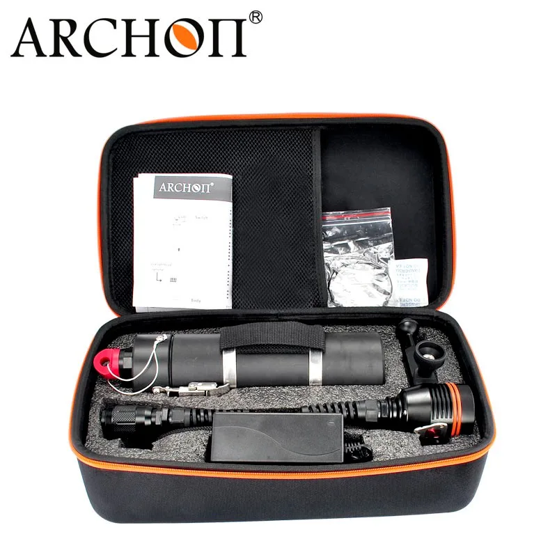 Subaquática de Mergulho Archon Dh160 e wh166 Vasilha Levou Luz Levou Tocha Mergulho 150 m à Prova d' Água 6 diving torch