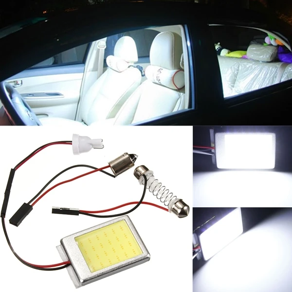 Cheap! 8W T10 Dome Festoon Car Vehicle Interior License Plate COB LED Light Pure White reading light Lamps White illumination (10)