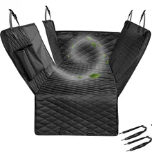 Практичный чехол для сиденья для домашних животных, чехол для сиденья для собак с сетчатым смотровым окном и карманом для хранения, гамак для собак водонепроницаемый не царапается Лар