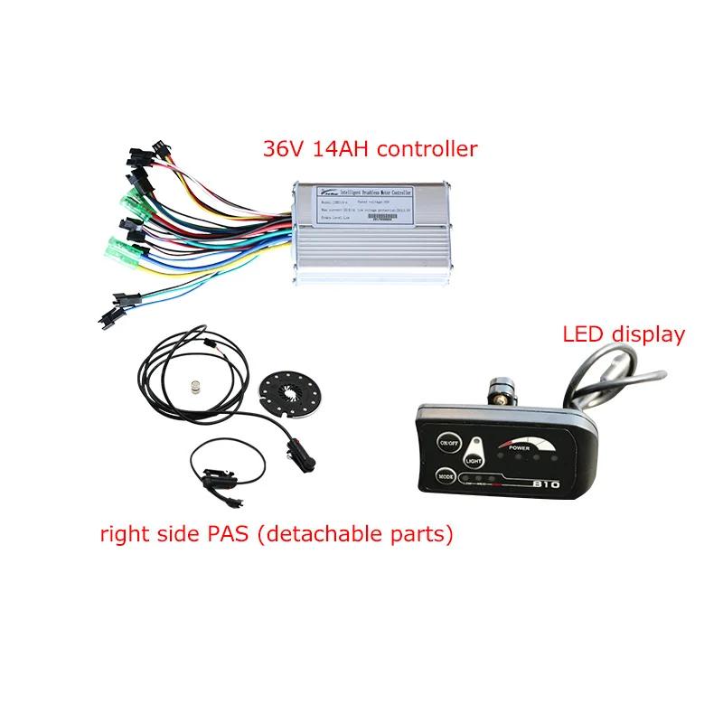 36 В светодиодный дисплей 350 Вт/500 Вт контроллер электрического велосипеда PAS датчик скорости водонепроницаемый кабель электрические части Электрический велосипед Ebike комплект - Цвет: 36V 14AH PAS2