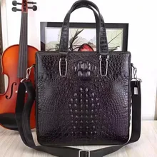 Натуральная крокодиловая кожа, мужская деловая сумка, мужская деловая сумка для отдыха, сумка на плечо, длинные верхние ручки с ремешком