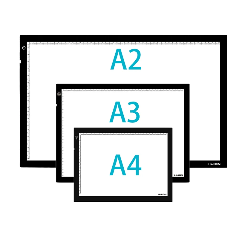 Huion A3 светодиодный светильник, акриловая панель, Профессиональный светильник для татуировки, светильник с рисунком, коробки, почерк, светодиодный светильник