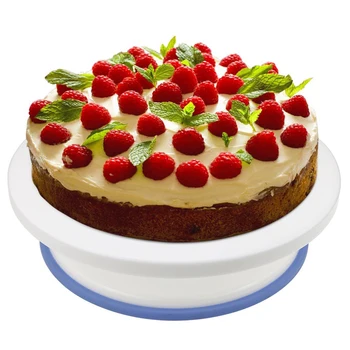 

1 Set Cake Decorating Turntable Rotating Cake Stand with Comb & Icing Smoother + Icing Spatula HFing