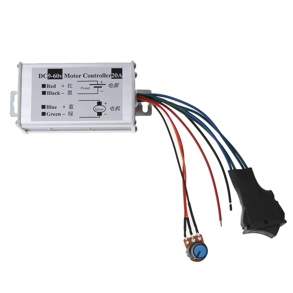 

High Quality Reversible DC Speed Controller 12V24V36V48V60V Motor Driver PWM Controller Electrical Equipment Accessories Tool