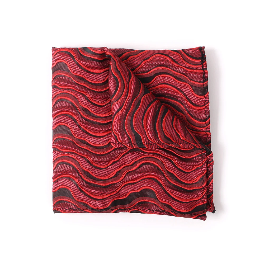 

Bridegroom Groomsman Wedding Business Men Tuxedo Suit Imitated Silk Black Red White Embroidery Pocket Square Towel Handkerchief