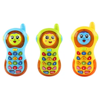 

Kids Multifunction Smart Phone Toy Smiling Face Changing Music Colorful Light Early Education Cellphone for Children FJ88