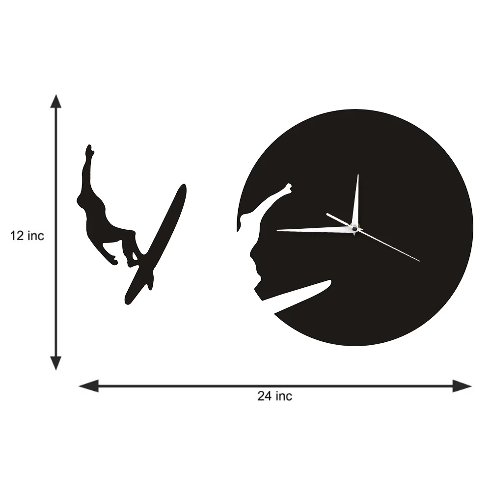 Surf Time Clock Orologio Regalo Per Il Surf Amanti Estate Avid Surfisti 3D  Wall Art Home Decor Soggiorno Moderno Orologio Da Parete|Wall Clocks| -  AliExpress