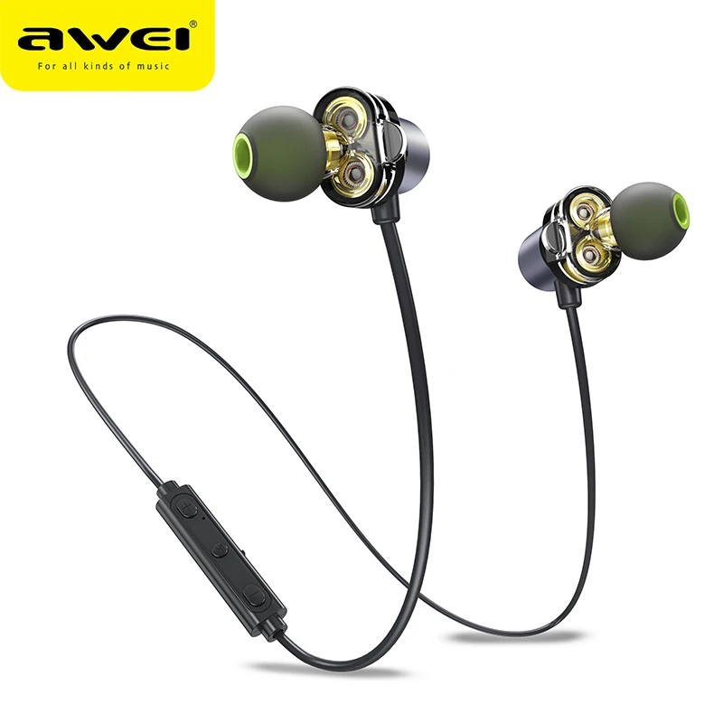 

Awei X650BL Wireless Bluetooth V4.1 Sports Earphone Magnet IPX5 Waterproof/Dual Headsets For iPhone 8 X 7 6 6s plus 5 5c