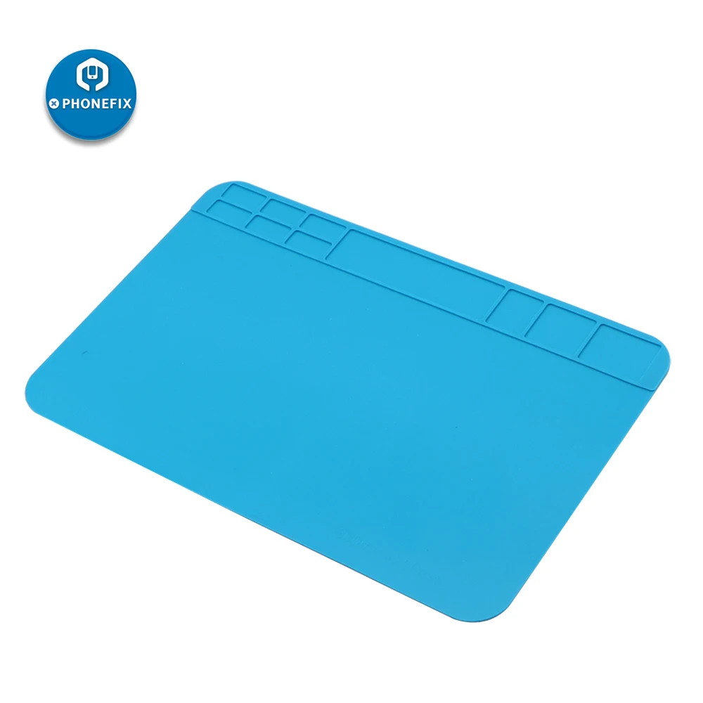 

PHONEFIX Magnetic Heat Insulation Silicone Repair Mat Soldering Pad For Soldering Iron Phone Computer Repair Size:30cmx20cm