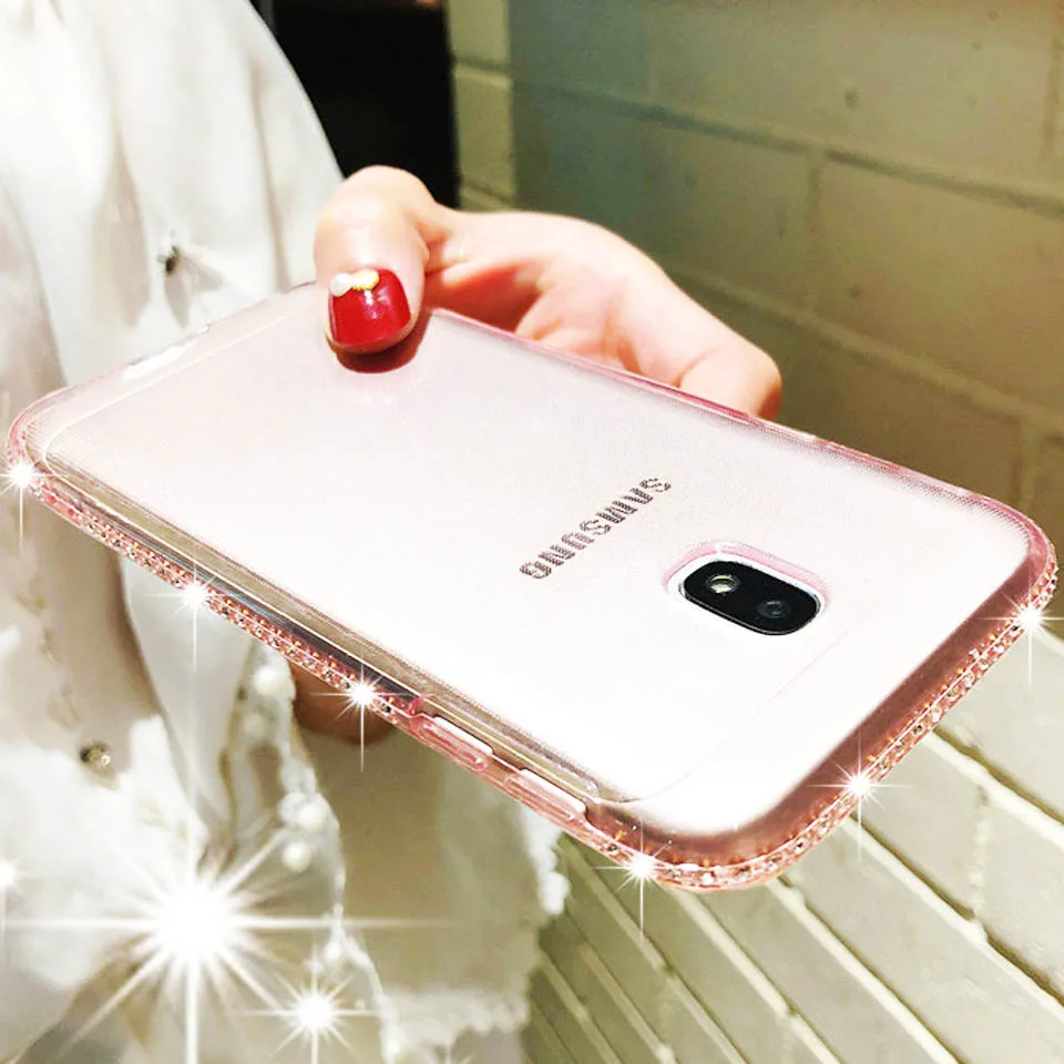 

Diamond Glitter Phone Case For Samgung Galaxy J3 J5 J7 Pro A3 A5 A7 2017 J4 J6 J8 A6 A8 2018 S9 Plus S8 Note 9 TPU Silicon Cover