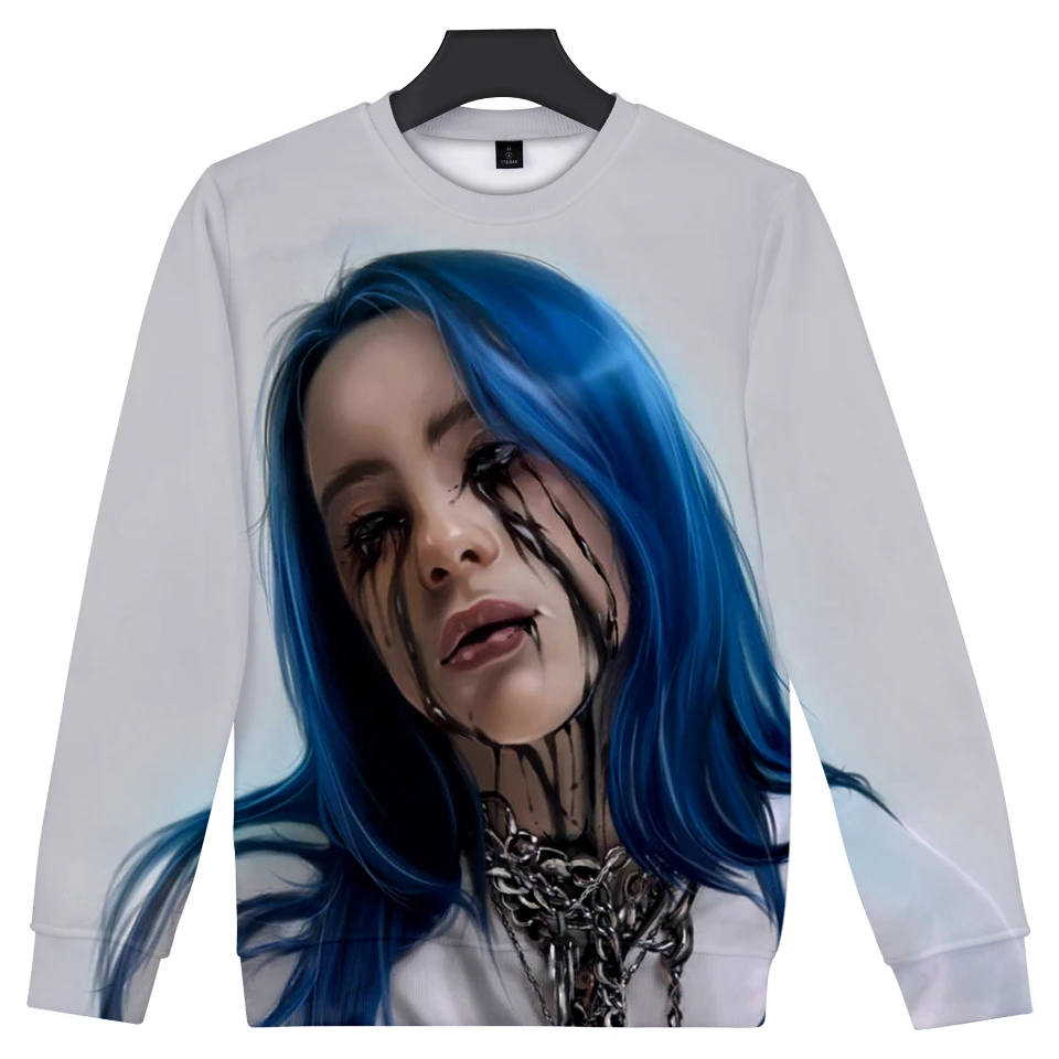  2019 3D Billie Eilish Print Women/men Clothes 2019 Hot Sale Casual Harajuku Cool summer Hoodies Swe