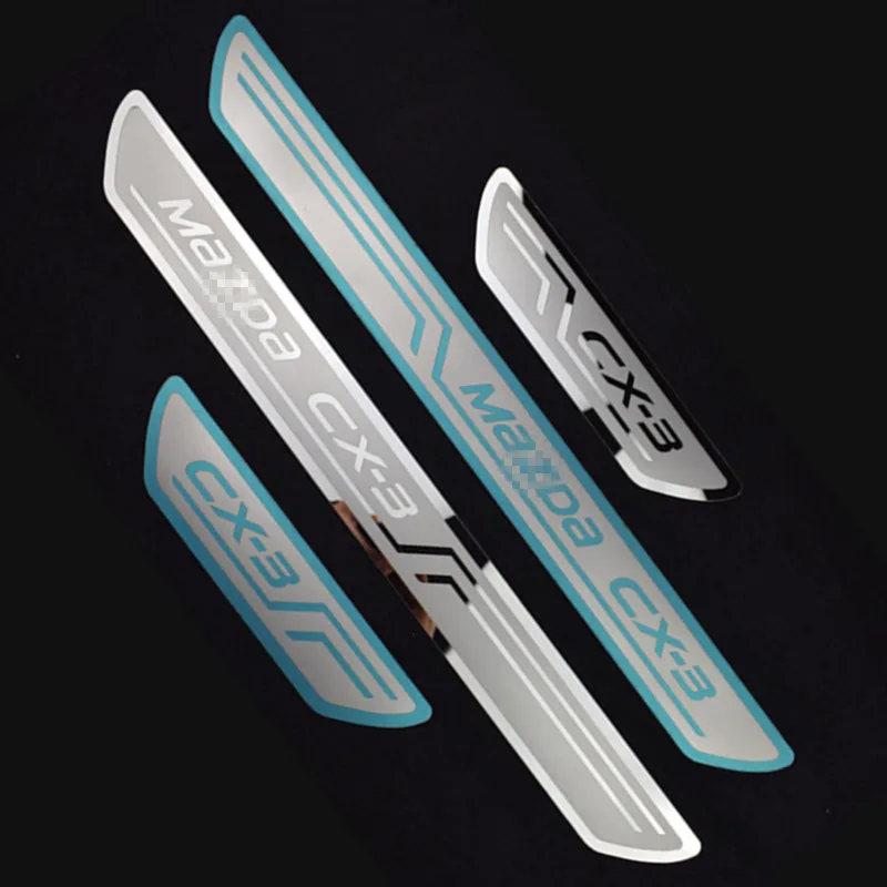 

Suitable for Mazda CX-3 CX3 CX 3 2015-2018 Stainless Steel Scuff Plate Door Sill Cover Trim