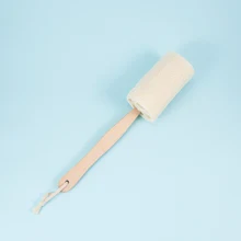 Удобная натуральная губка Loofah, 1 шт., задняя губка для душа, щетка с деревянной ручкой, для ванной, удлиненная щетка для душа, уход за телом