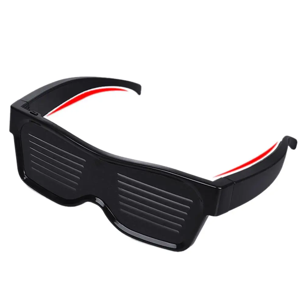 Светящиеся очки со светодиодной мигалкой неоновые очки светящиеся солнцезащитные очки USB Bluetooth управление приложением DIY Изменить Рождественская вечеринка концертный клуб