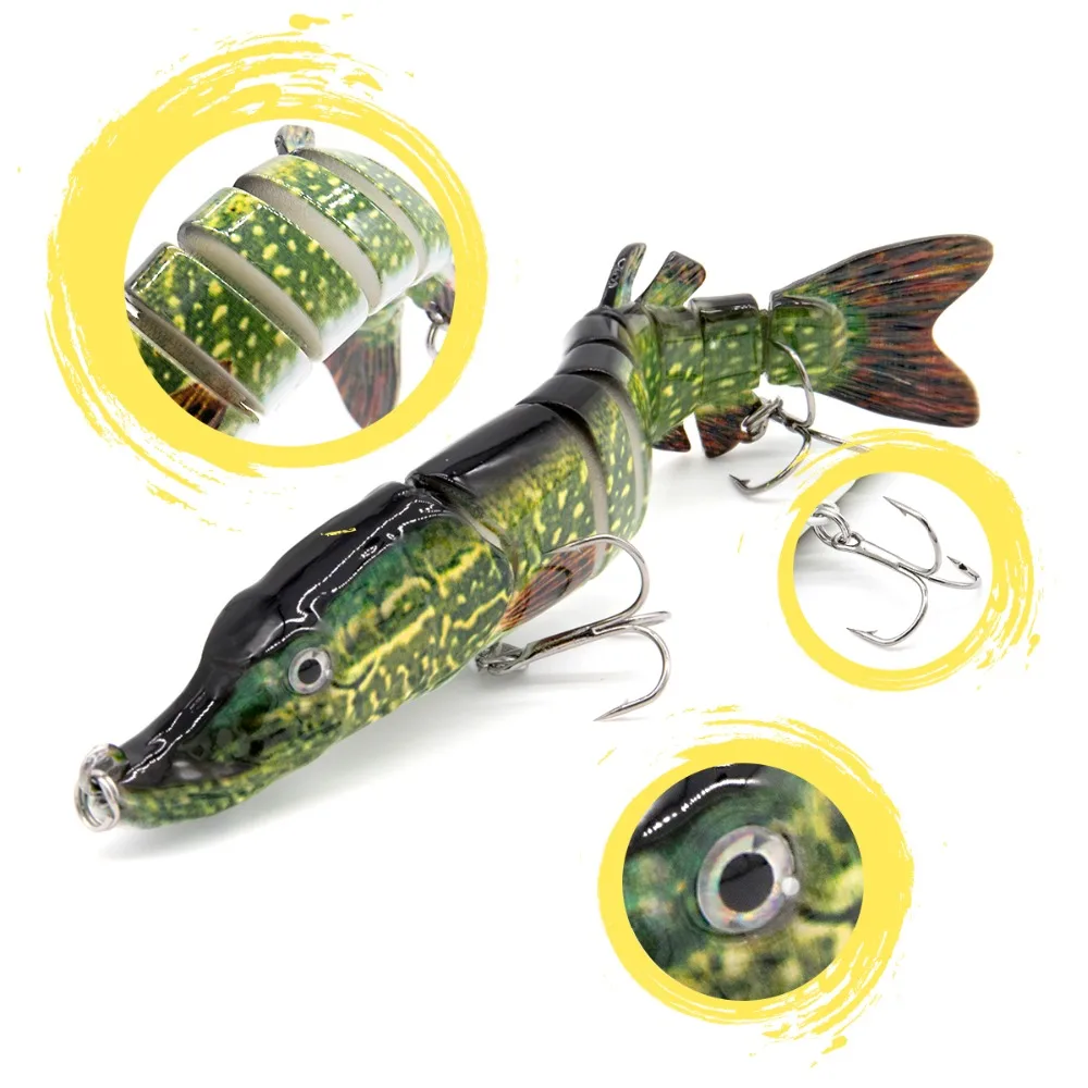 15 سنتيمتر 27g المهنية التمساح الصيد السحر 9 قطاعات نابض بالحياة بايك الطعم الصيد معالجة Crankbaits الصلب صوتها الطعوم المتذبذب 15 سنتيمتر 27g المهنية التمساح الصيد السحر 9 قطاعات نابض بالحياة بايك الطعم الصيد معالجة Crankbaits الصلب صوتها الطعوم المتذبذب
