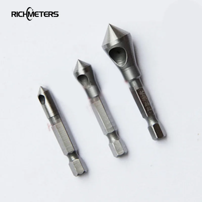 Buy 3pcs Chamfer boring 90 degree hex shank inch