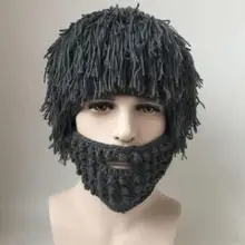 Новые шапки для париков, бороды, Хобо, безумный учёный, раста, пещерный человек, ручная работа, вязаные теплые шапки для мужчин и женщин, забавные вечерние шапки на Хэллоуин