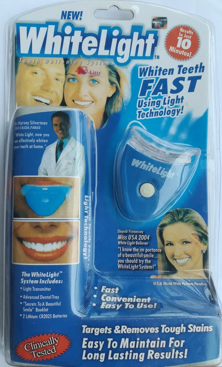 Зубные зубов отбеливание зубов Whitener гель очиститель Whitelight комплект белые зубы быстро используя свет Технология