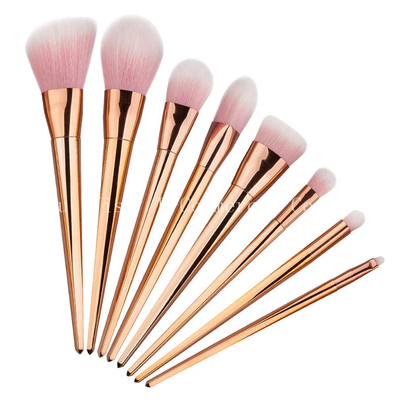 Wholesale Pink Makeup Foundation Brushes 5 Set Blush Contour Eyebrow