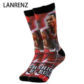 

2020 All-Star series printing 23 Men and women fashion Funny socks 3d printed socks 200 knitting oil painting compression sock