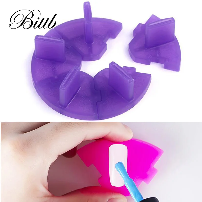 

Bittb Nail Practice Stand Display Holder Removable Training Frame Nail Art Manicure Tools 5pcs/set Random Color