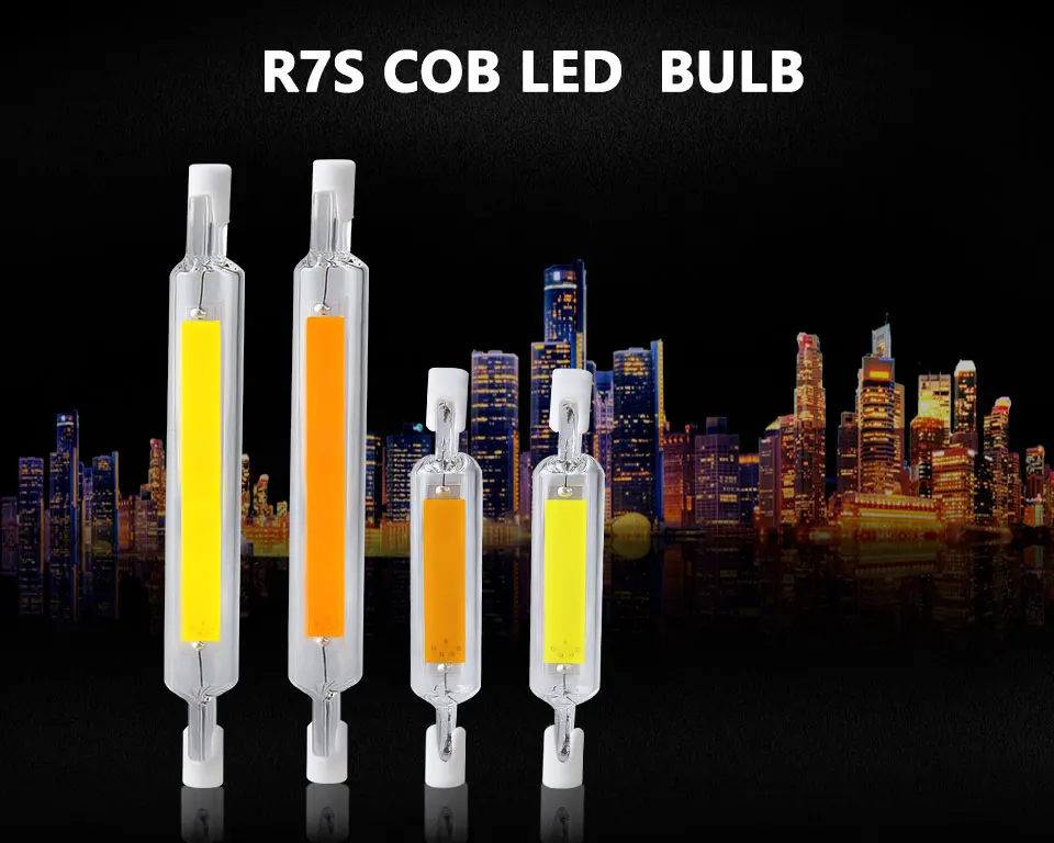 EeeToo светодиодный лампочка лампа-бомбилья R7s светодиодный 118 мм 78 мм 5W 10W COB Чип Стекло трубки на замену галогеновым лампам, AC220V-240V R7s светодиодный лампы светильник